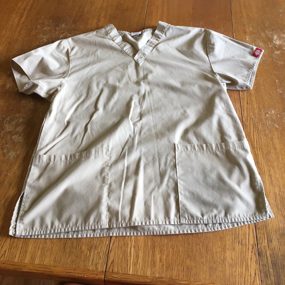 Khaki/tan Dickies scrub top